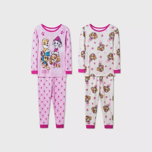 Toddler Girls' 4pc PAW Patrol Pajama Set - Pink