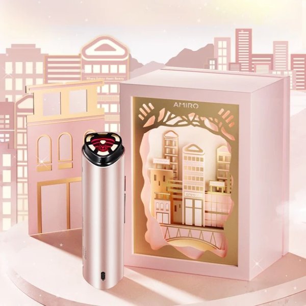 R1 Pro Facial RF Skin Tightening Device- Pink 觅光R1 pro 美容仪套装 鎏金粉- 免费送4条凝胶