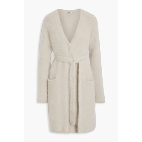  S MAX MARALappole belted brushed angora-blend cardigan