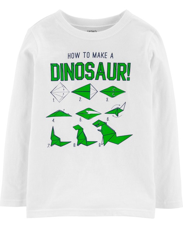 How To Make A Dinosaur Origami Jersey Tee