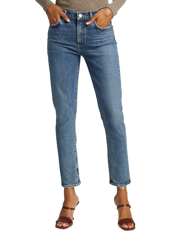 Toni Mid-Rise Straight Jeans