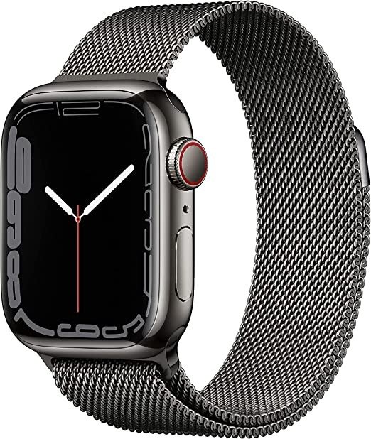 Watch Series 7 GPS + Cellular Stainless Steel Case + Graphite Milanese Loop
