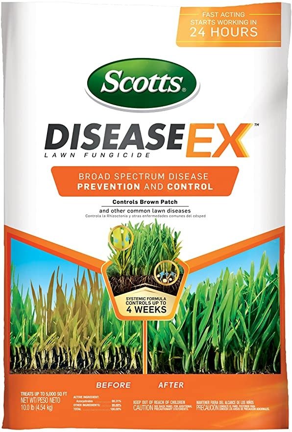 DiseaseEx Lawn Fungicide - Lawn Fungus Control & Treatment, Lawn Disease Control for Brown Patch, Powdery Mildew & More, Controls up to 4 Weeks, Fast Acting, Treats up to 5,000 sq. ft, 10 lb.