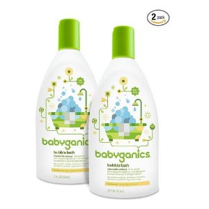 Babyganics Baby Bubble Bath, Chamomile Verbena, 20oz Bottle, (Pack of 2)