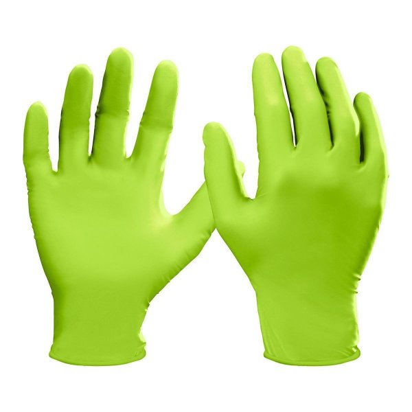 5 mil Nitrile Powder-Free Gloves, 100-Pack, Large, green