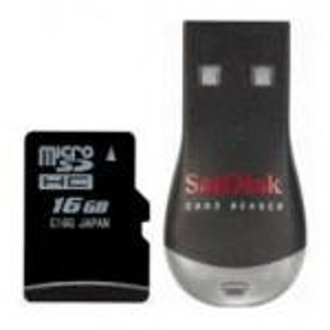 16GB Micro SDHC存储卡（带适配器+USB读卡器）