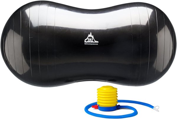 Black Mountain Products Peanut Stability Ball with 1000 lb Static Weight Capacity Pump