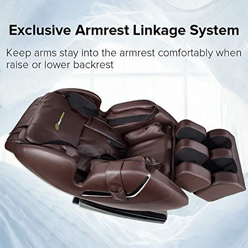 Shiatsu Electric Zero Gravity Full Body Affordable FDA Approved Massage Chair Recliner with Heat and Foot Rollers, Brown