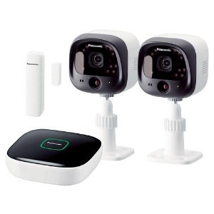 Panasonic DIY Indoor/Outdoor Home Surveillance Camera Kit with Window/Door Sensor