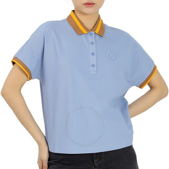 Ladies Light Blue Short-Sleeved Polo Shirt