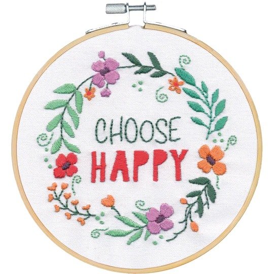 Learn-a-Craft Choose Happy Embroidery Kit