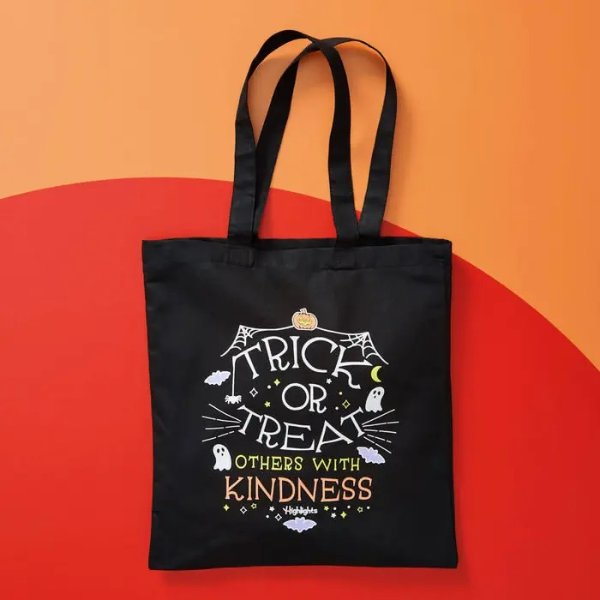 Trick or Treat Others with Kindness Glow-in-the-Dark Tote Bag