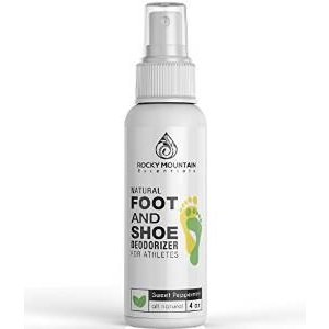 Rocky Mountain Essentials Natural Foot and Shoe Deodorizer for Athletes, Sweet Peppermint, 4 oz.