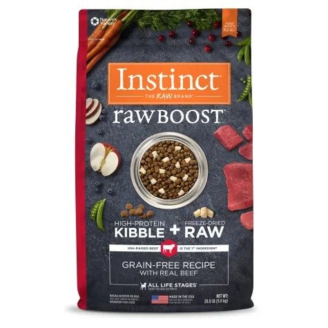Raw Boost Grain-Free Recipe with Real Beef Dry Dog Food with Freeze-Dried Raw Pieces, 20 lbs. | Petco