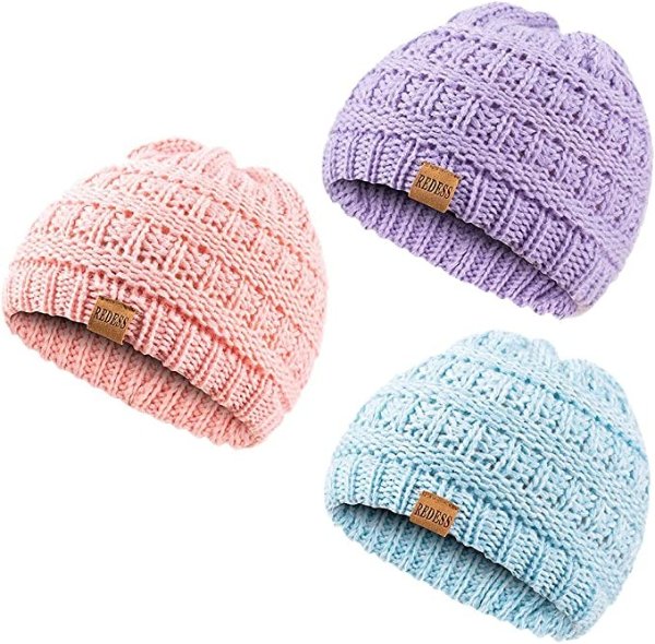 Baby Kids Winter Warm Hats, Infant Toddler Children Beanie Knit Cap Girls Boys