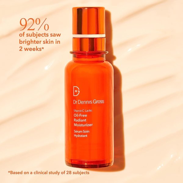 Vitamin C Lactic Oil-Free Radiant Moisturizer: For Dullness, Uneven Tone & Texture, Fine Lines and Occasional Dryness, 1.7 oz