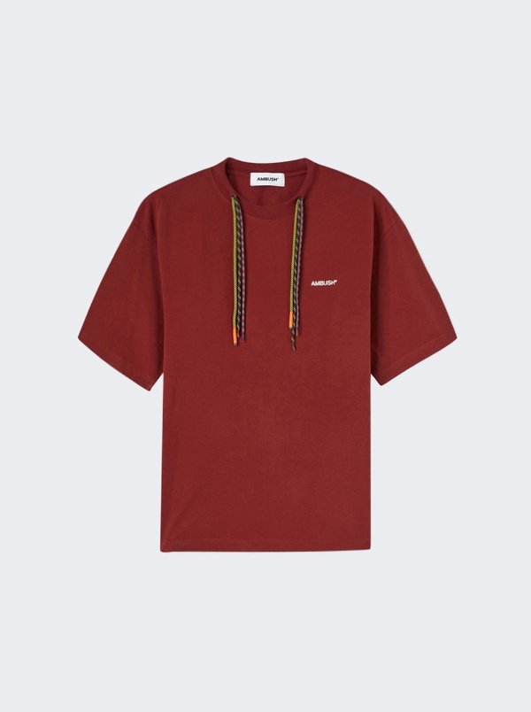 New Multicord T-shirt Burgundy | The Webster