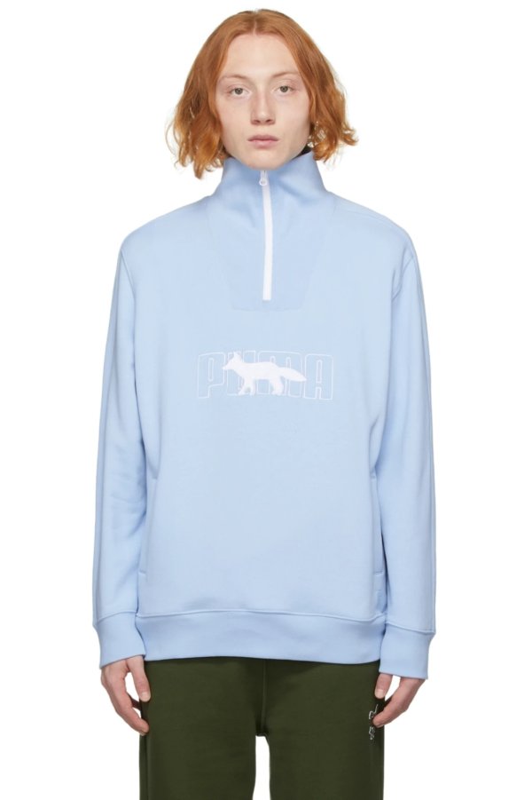 Blue Puma Edition Half-Zip Sweatshirt