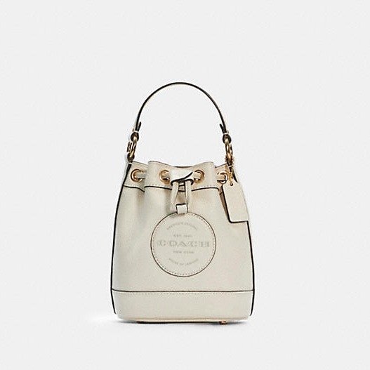 Dempsey Drawstring Bucket Bag 15 With Coach Patch