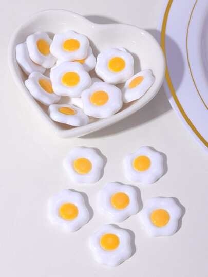 20pcs Simulation Fried Egg Design DIY Hair Accessory