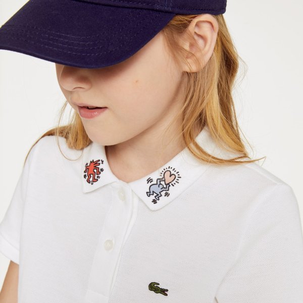 Girls' Keith Haring Patterned Cotton Polo