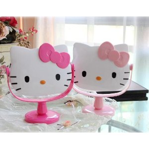 New Cute Pink Hello Kitty Cosmetic Mirror Make up Mirror