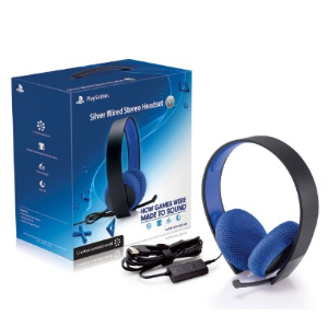 Sony PlayStation Silver Wired Stereo Headset @ Amazon