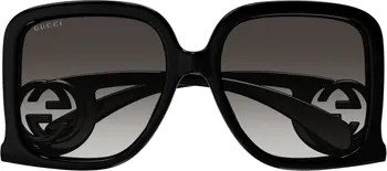 58mm Gradient Square Sunglasses