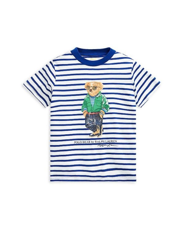 Boys' Polo Bear Striped Cotton Tee - Little Kid