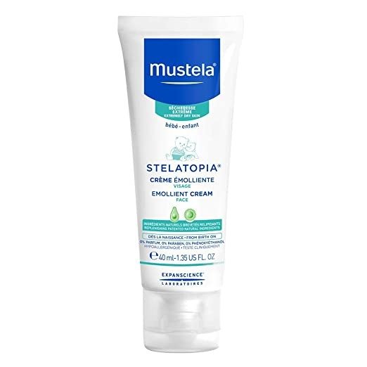 Stelatopia - Emollient Baby Face Cream - For Eczema-Prone Skin - with Natural Avocado & Ceramides - Fragrance Free - 1.35 fl. oz.
