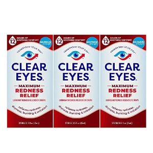 平均$2.16/瓶Clear Eyes 去红眼眼药水 15ml 3瓶
