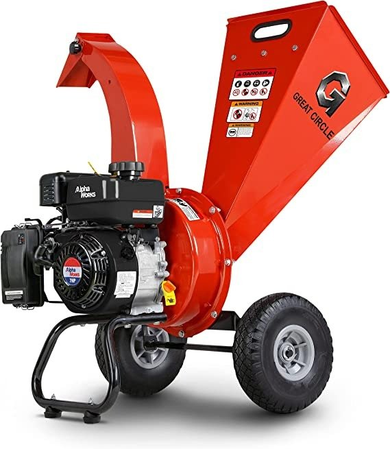 Mini Wood Chipper Shredder Mulcher Ultra Duty 7 HPas Powered 3" Inch Max Wood Capacity EPA/CARB Certified Aids in Fire Prevention and BuildinFirebreaks
