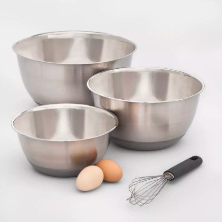3-pc. Stainless Steel Non-Slip Mixing Bowls