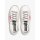 White and pink Superstar canvas sneakers