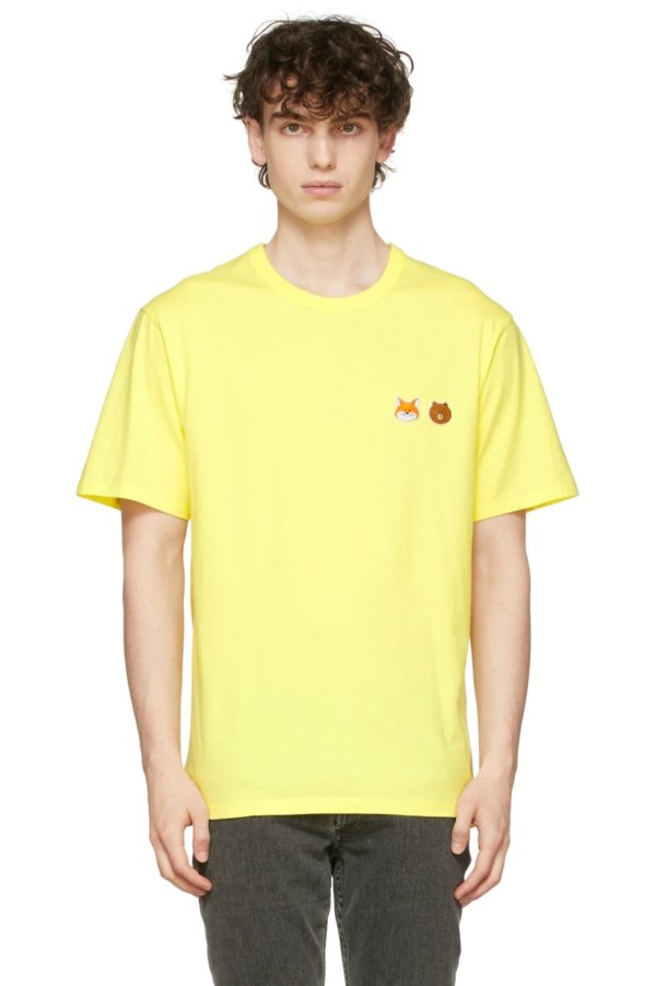 Yellow LINE FRIENDS EDITION Small Patch T-Shirt