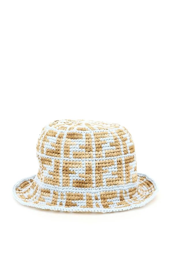 cotton and raffia bucket hat