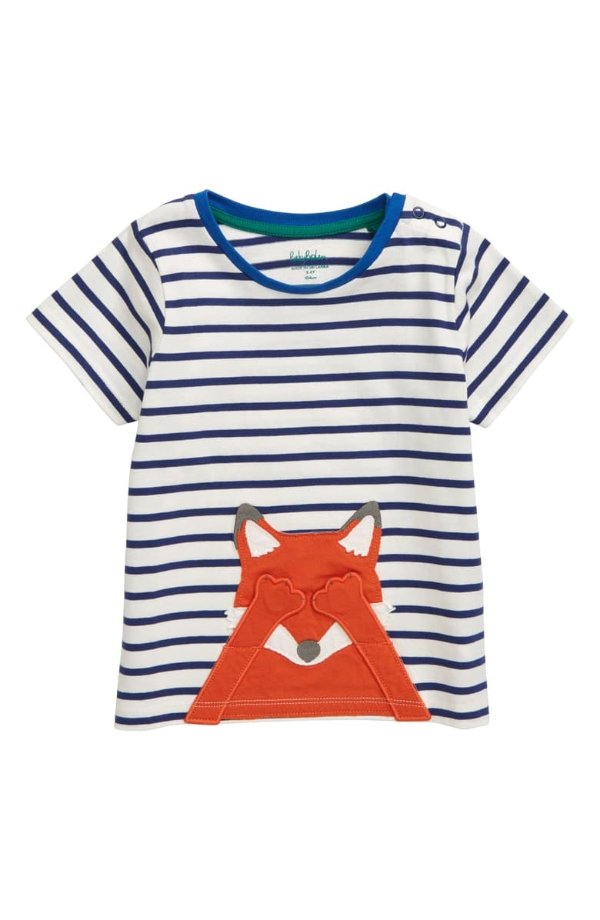 Peekaboo Fox Stripe T-Shirt