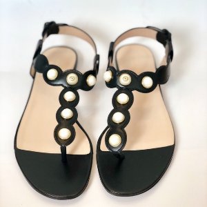 Gucci 珍珠平底凉鞋