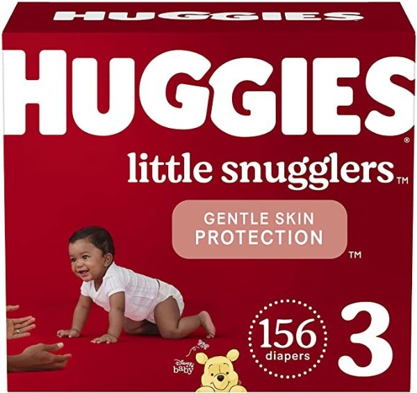 Little Snugglers, Baby Diapers Size 3, 156 Ct