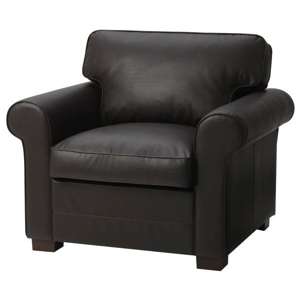 EKTORP Armchair, XL - Skrea dark brown - IKEA