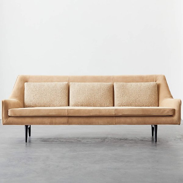 Origami Suede and Boucle Sofa Model 3147 | CB2