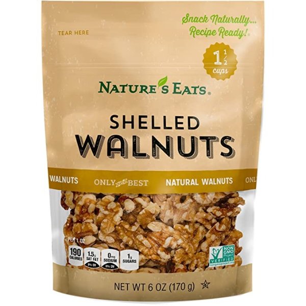 Nature's Eats Walnuts, 6 Ounce