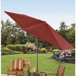 9' Patio Umbrella That Cranks And Tilts, Available in 4 colors