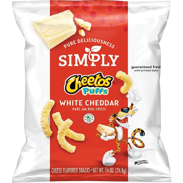 Cheetos Puffs White Cheddar Cheese Flavored Snacks, 36 Count