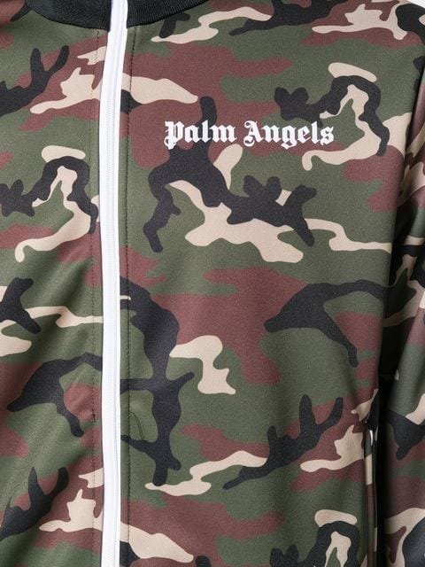 Palm Angelscamouflage-print zipped jacket