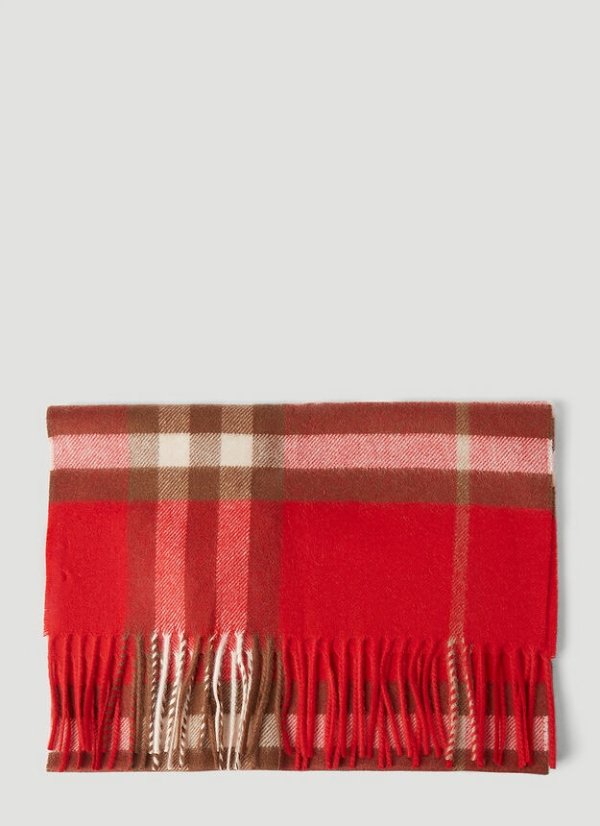 Check Scarf in Red
