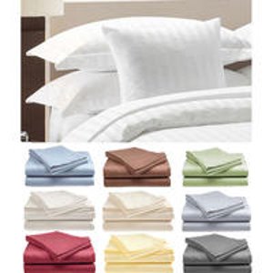  Hotel Deluxe 100% Cotton Sateen Bed Sheet Set (4- Piece Set)