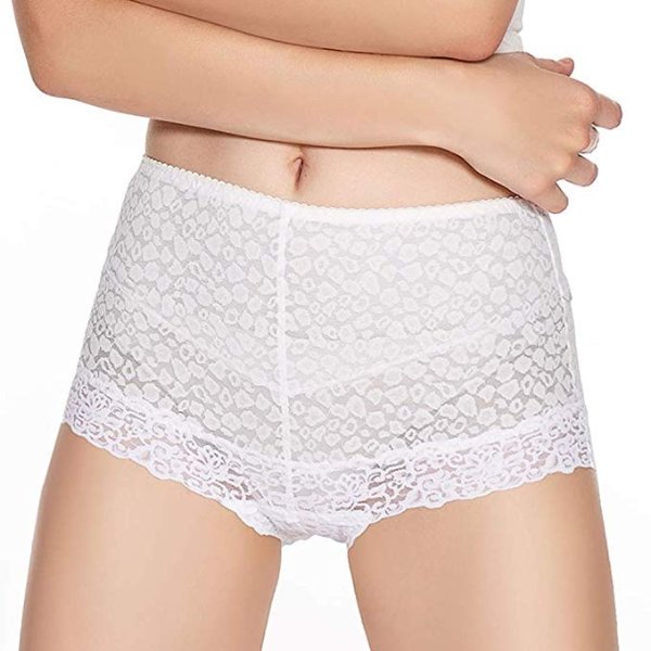 Lily Women's High Waist Lace Panties Underwear Seamless Slimming Full Coverage Brief