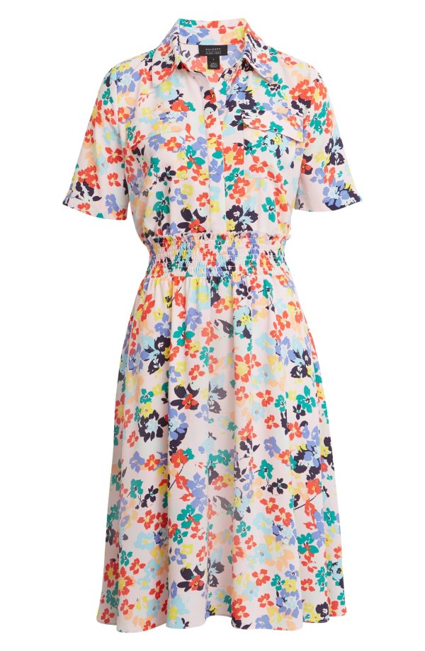 x Atlantic-Pacific Floral Smocked Utility Dress