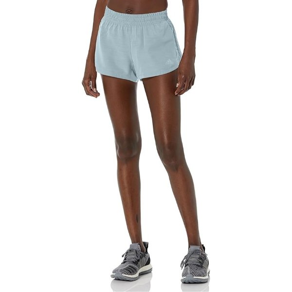 Women's Pacer 3-Stripes Woven Heather Shorts